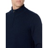 Amazon Essentials Men’s Long-Sleeve Soft Touch Rib Quarter-Zip Sweater(Navy)