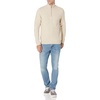 Amazon Essentials Men’s Long-Sleeve Soft Touch Rib Quarter-Zip Sweater(Off-white)