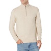 Amazon Essentials Men’s Long-Sleeve Soft Touch Rib Quarter-Zip Sweater(Off-white)