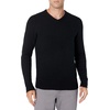 Amazon Essentials Men’s Long-Sleeve Soft Touch Sweater(Black)