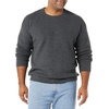 Amazon Essentials Men’s Long-Sleeve Soft Touch Sweater(Charcoal Heather)