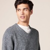 Amazon Essentials Men’s Long-Sleeve Soft Touch Sweater(Charcoal Marl)