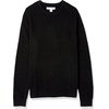 Amazon Essentials Men’s Long-Sleeve Soft Touch Waffle Stitch Crewneck Sweater(Black)