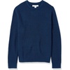 Amazon Essentials Men’s Long-Sleeve Soft Touch Waffle Stitch Crewneck Sweater(Blue)