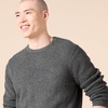 Amazon Essentials Men’s Long-Sleeve Soft Touch Waffle Stitch Crewneck Sweater(Charcoal Heather)