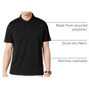 Amazon Essentials Men’s Moisture Wicking Golf Polo Shirt, Short Sleeve, Slim-Fit, Quick-Dry, Active Wear(Black)