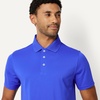 Amazon Essentials Men’s Moisture Wicking Golf Polo Shirt, Short Sleeve, Slim-Fit, Quick-Dry, Active Wear(Blue)
