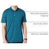 Amazon Essentials Men’s Moisture Wicking Golf Polo Shirt, Short Sleeve, Slim-Fit, Quick-Dry, Active Wear(Blue White Mini Stripe)