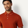Amazon Essentials Men’s Moisture Wicking Golf Polo Shirt, Short Sleeve, Slim-Fit, Quick-Dry, Active Wear(Brick Red)