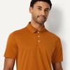Amazon Essentials Men’s Moisture Wicking Golf Polo Shirt, Short Sleeve, Slim-Fit, Quick-Dry, Active Wear(Caramel)