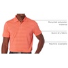 Amazon Essentials Men’s Moisture Wicking Golf Polo Shirt, Short Sleeve, Slim-Fit, Quick-Dry, Active Wear(Coral Stripe)
