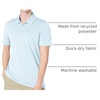 Amazon Essentials Men’s Moisture Wicking Golf Polo Shirt, Short Sleeve, Slim-Fit, Quick-Dry, Active Wear(Light Blue)