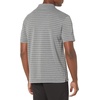 Amazon Essentials Men’s Moisture Wicking Golf Polo Shirt, Short Sleeve, Slim-Fit, Quick-Dry, Active Wear(Medium Gray Heather Stripe)