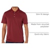 Amazon Essentials Men’s Moisture Wicking Golf Polo Shirt, Short Sleeve, Slim-Fit, Quick-Dry, Active Wear(Port)