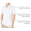 Amazon Essentials Men’s Moisture Wicking Golf Polo Shirt, Short Sleeve, Slim-Fit, Quick-Dry, Active Wear(White)