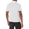 Amazon Essentials Men’s Moisture Wicking Golf Polo Shirt, Short Sleeve, Slim-Fit, Quick-Dry, Active Wear(White Stripe)