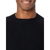 Amazon Essentials Men’s Oversized Crewneck Sweater, Textured, Loose Fit(Black)