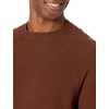 Amazon Essentials Men’s Oversized Crewneck Sweater, Textured, Loose Fit(Deep Brown)