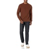 Amazon Essentials Men’s Oversized Crewneck Sweater, Textured, Loose Fit(Deep Brown)