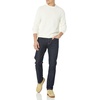 Amazon Essentials Men’s Oversized Crewneck Sweater, Textured, Loose Fit(Eggshell White)