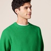 Amazon Essentials Men’s Oversized Crewneck Sweater, Textured, Loose Fit(Green)