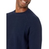 Amazon Essentials Men’s Oversized Crewneck Sweater, Textured, Loose Fit(Navy)