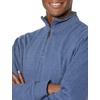 Amazon Essentials Men’s Quarter-Zip French Rib Mock Neck Sweater, Casual Wear(Blue Heather)