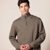 Amazon Essentials Men’s Quarter-Zip French Rib Mock Neck Sweater, Casual Wear(Brown Heather)