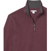Amazon Essentials Men’s Quarter-Zip French Rib Mock Neck Sweater, Casual Wear(Burgundy Heather)