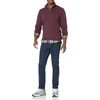 Amazon Essentials Men’s Quarter-Zip French Rib Mock Neck Sweater, Casual Wear(Burgundy Heather)