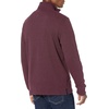 Amazon Essentials Men’s Quarter-Zip French Rib Mock Neck Sweater, Casual Wear(Burgundy Heather)