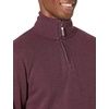 Amazon Essentials Men’s Quarter-Zip French Rib Mock Neck Sweater, Casual Wear(Burgundy Heather)