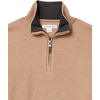 Amazon Essentials Men’s Quarter-Zip French Rib Mock Neck Sweater, Casual Wear(Camel Heather)