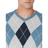 Amazon Essentials Men’s Regular Fit Cotton V-Neck Pullover Sweater (Available in Big & Tall)(Blue Argyle)