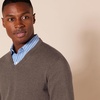 Amazon Essentials Men’s Regular Fit Cotton V-Neck Pullover Sweater (Available in Big & Tall)(Brown Heather)