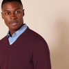 Amazon Essentials Men’s Regular Fit Cotton V-Neck Pullover Sweater (Available in Big & Tall)(Burgundy)