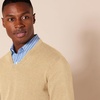 Amazon Essentials Men’s Regular Fit Cotton V-Neck Pullover Sweater (Available in Big & Tall)(Camel Heather)