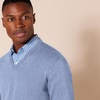 Amazon Essentials Men’s Regular Fit Cotton V-Neck Pullover Sweater (Available in Big & Tall)(Dusty Blue)