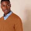 Amazon Essentials Men’s Regular Fit Cotton V-Neck Pullover Sweater (Available in Big & Tall)(Rust)