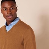 Amazon Essentials Men’s Regular Fit Cotton V-Neck Pullover Sweater (Available in Big & Tall)(Toffee Brown)