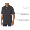 Amazon Essentials Men’s Regular-Fit Short Sleeve Cotton Pique Polo Shirt (Available in Big & Tall)(Black)