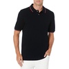 Amazon Essentials Men’s Regular-Fit Short Sleeve Cotton Pique Polo Shirt (Available in Big & Tall)(Black/White and Red Tipped)