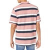 Amazon Essentials Men’s Regular-Fit Short Sleeve Cotton Pique Polo Shirt (Available in Big & Tall)(Pink Bar Stripe)