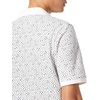 Amazon Essentials Men’s Regular-Fit Short Sleeve Cotton Pique Polo Shirt (Available in Big & Tall)(White/Navy Micro Geo)