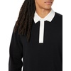 Amazon Essentials Men’s Rugby Sweater(Black)