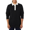 Amazon Essentials Men’s Rugby Sweater(Black)