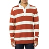 Amazon Essentials Men’s Rugby Sweater(Chestnut Brown Stripe)