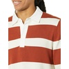 Amazon Essentials Men’s Rugby Sweater(Chestnut Brown Stripe)