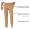 Amazon Essentials Men’s Skinny-Fit Washed Comfort Stretch Chino Pant (Previously Goodthreads)(Khaki Brown)