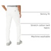 Amazon Essentials Men’s Skinny-Fit Washed Comfort Stretch Chino Pant (Previously Goodthreads)(White)